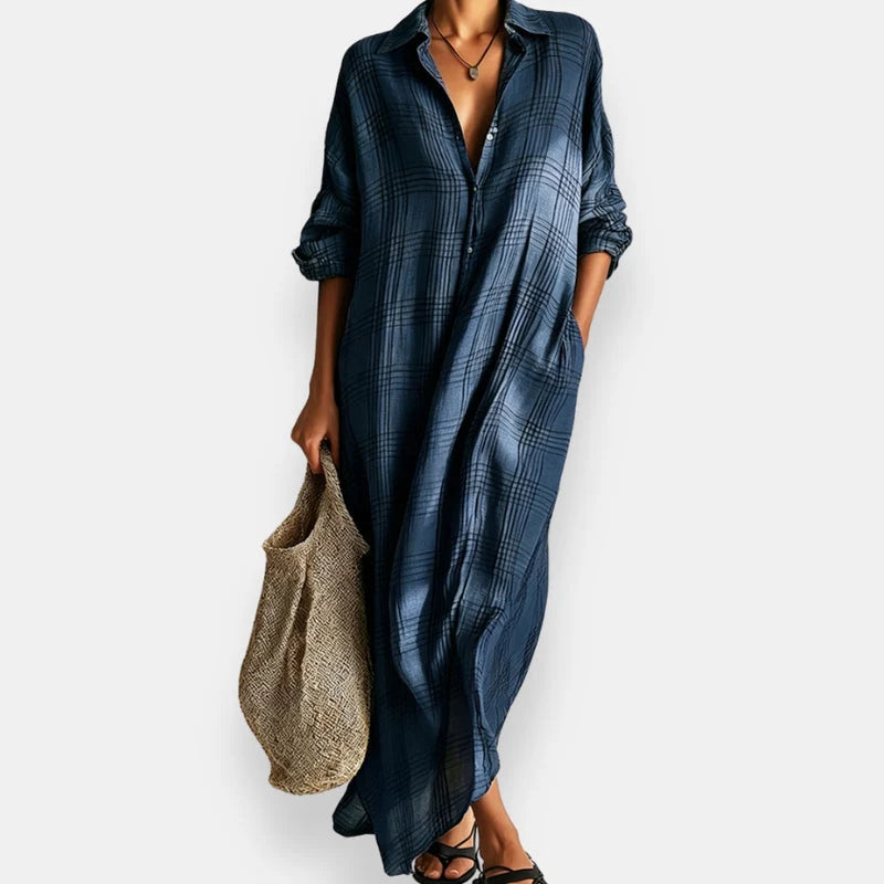 Massiela | Vestido Camisero a Cuadros