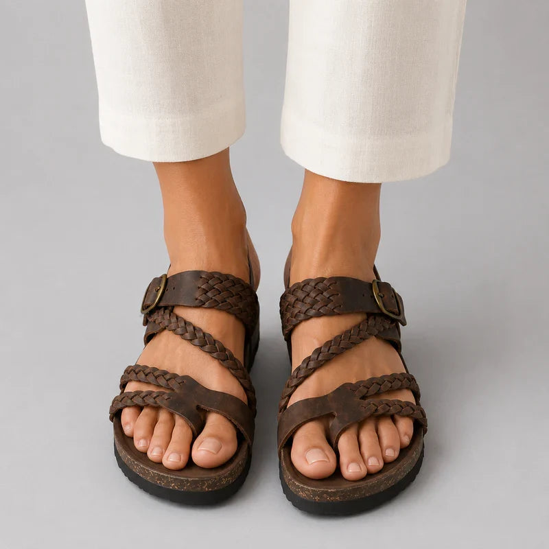Lindsey | Sandalias Trenzadas con Hebilla