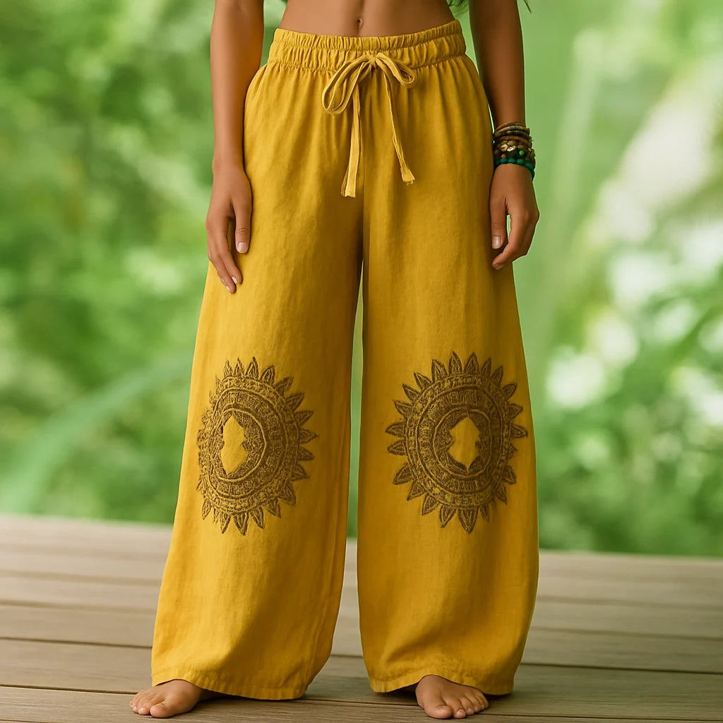 Glenda | Pantalones Boho Cómodos de Algodón