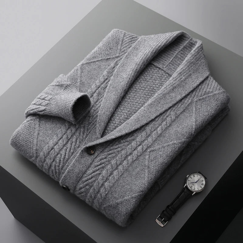 Josep Giuliani | 100% Cashmere Cable Knit Cardigan
