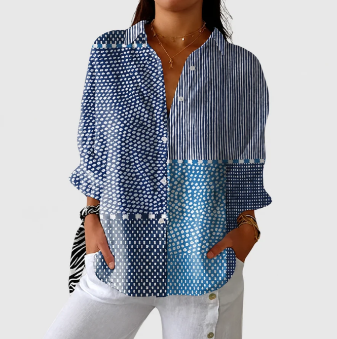 Laia | Blusa Ligera con Estampado Artístico