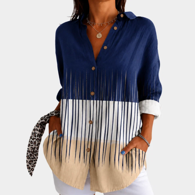 Eugenia | Blusa Ligera con Estampado Artístico
