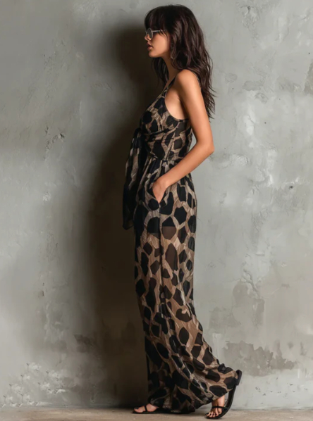 Leandra | Mono Largo con Estampado de Leopardo