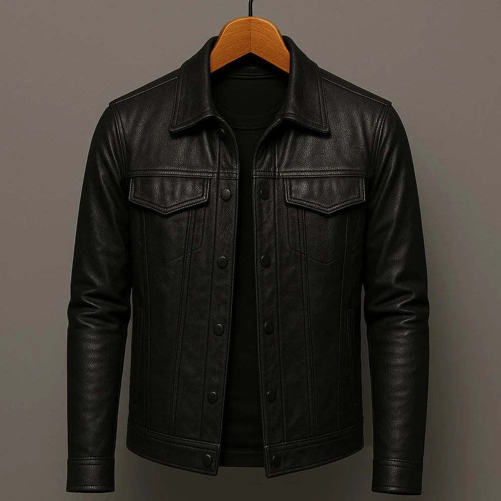 César | Chaqueta de Piel de Otoño para Hombre