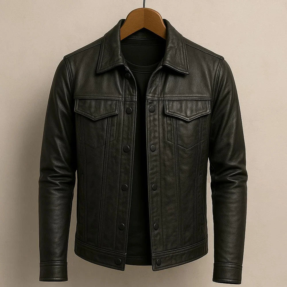 César | Chaqueta de Piel de Otoño para Hombre