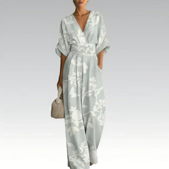 Sira | Mono Estampado Elegante con Escote en V
