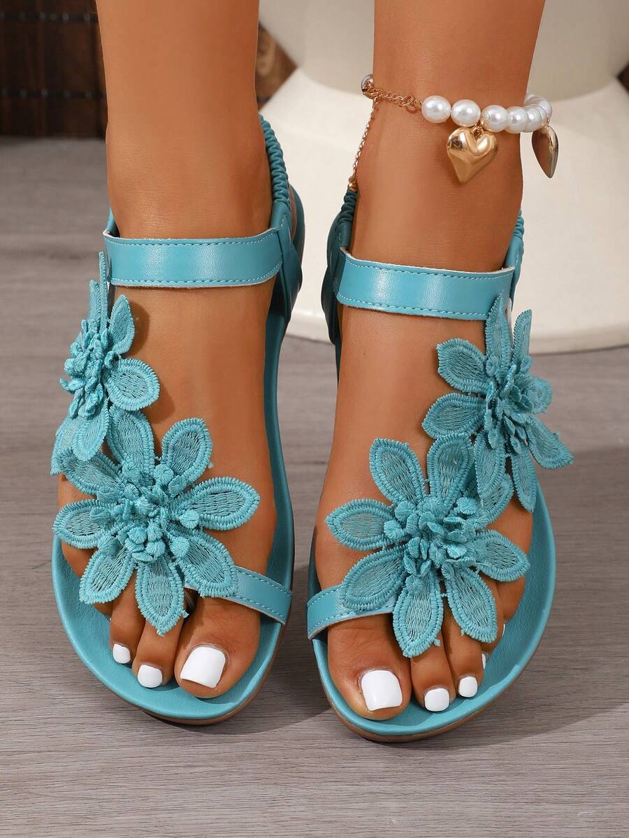 Floréa | Sandalias Cómodas con Detalle Floral