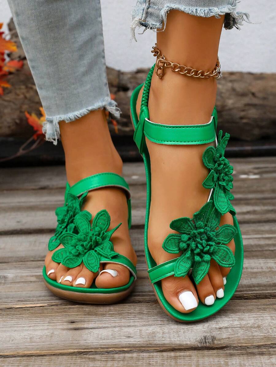 Floréa | Sandalias Cómodas con Detalle Floral