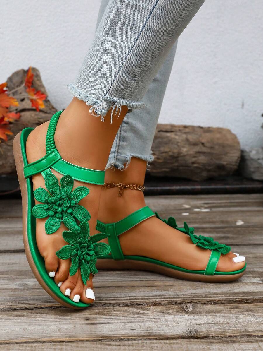 Floréa | Sandalias Cómodas con Detalle Floral