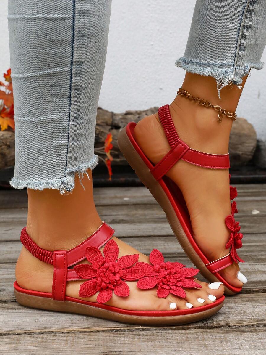 Floréa | Sandalias Cómodas con Detalle Floral