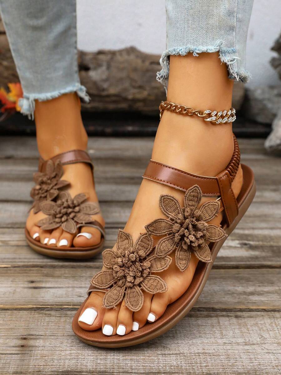 Floréa | Sandalias Cómodas con Detalle Floral