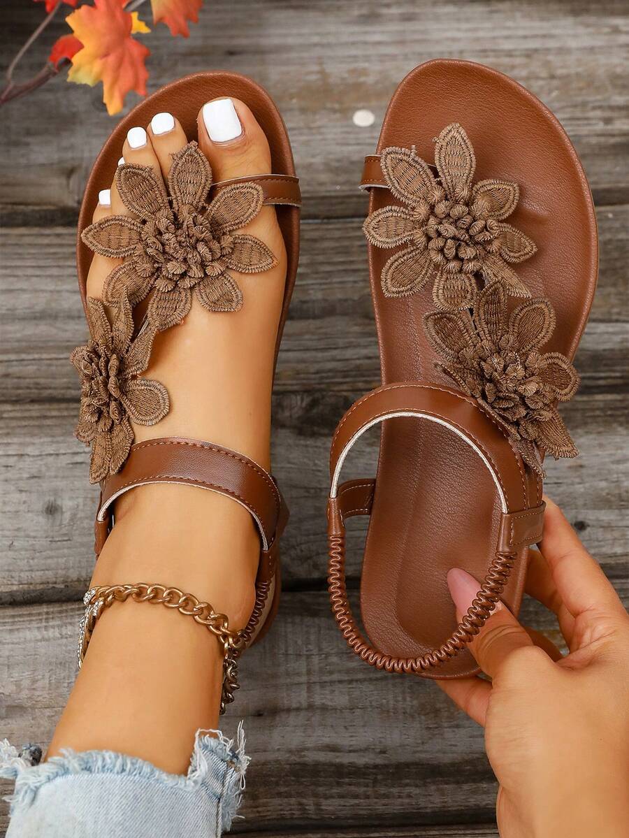 Floréa | Sandalias Cómodas con Detalle Floral