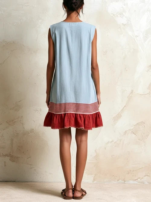 Annora | Vestido Túnica sin Mangas con Bajo Fruncido