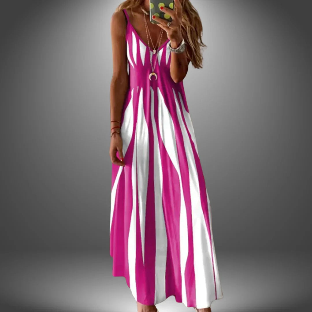 Angela - Vestido largo artesanal de estilo casual