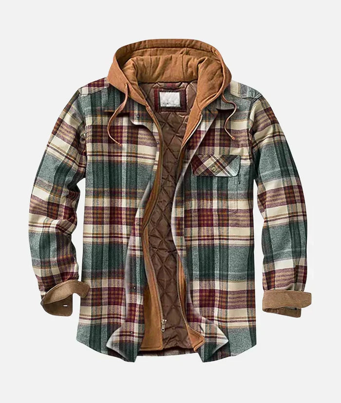 Virgilio | Chaqueta de Otoño Acolchada con Estampado Patchwork para Hombre