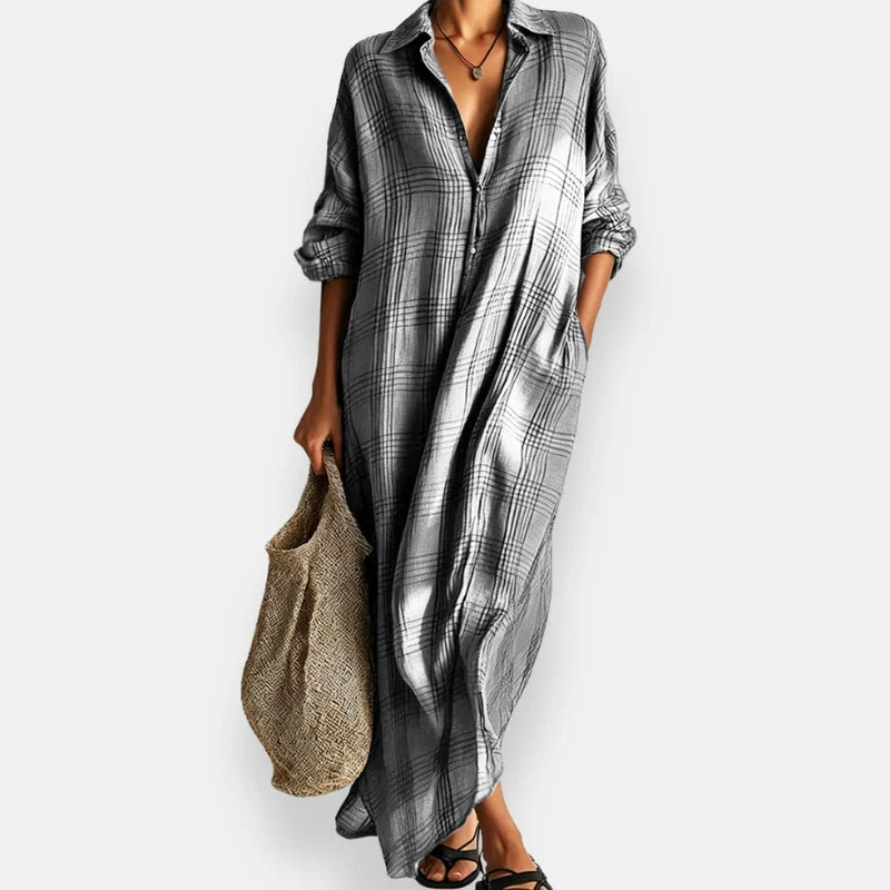 Massiela | Vestido Camisero a Cuadros