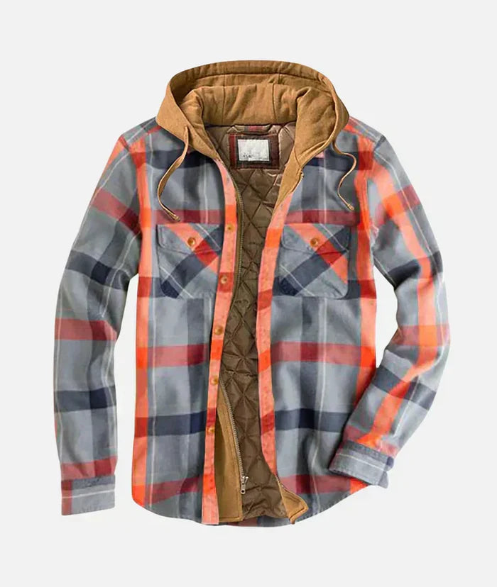 Virgilio | Chaqueta de Otoño Acolchada con Estampado Patchwork para Hombre