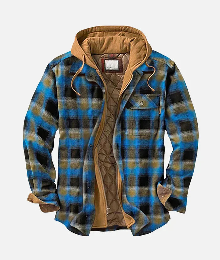 Virgilio | Chaqueta de Otoño Acolchada con Estampado Patchwork para Hombre
