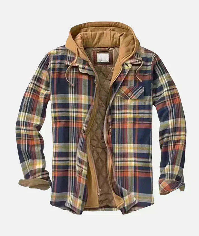 Virgilio | Chaqueta de Otoño Acolchada con Estampado Patchwork para Hombre
