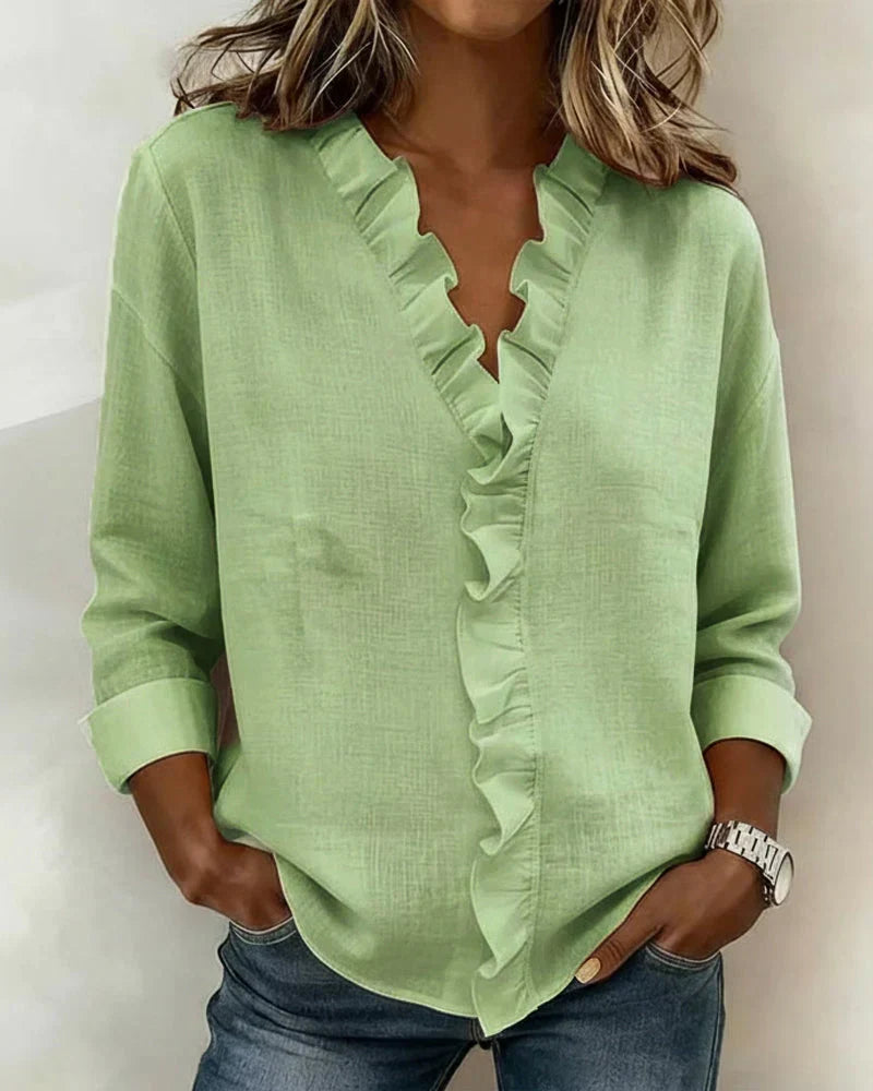 Éléonore | Blusa Elegante con Volantes