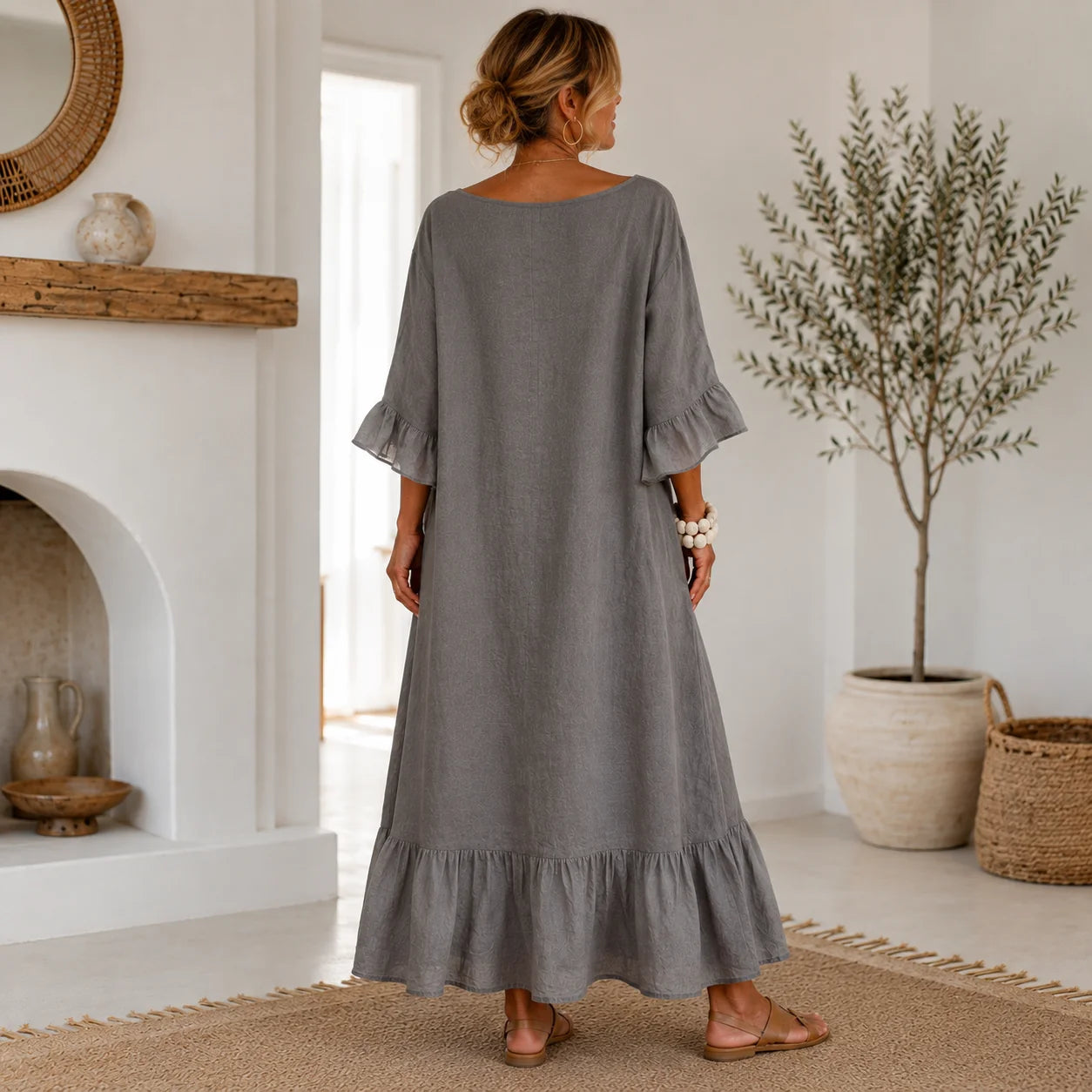 Hannele | Vestido Casual con Volantes y Bolsillo
