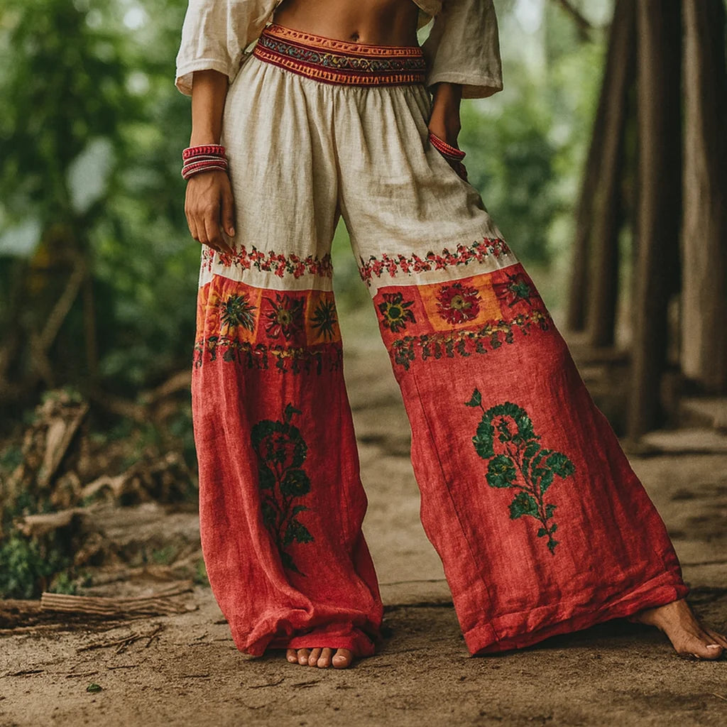 Glenda | Pantalones Boho Cómodos de Algodón
