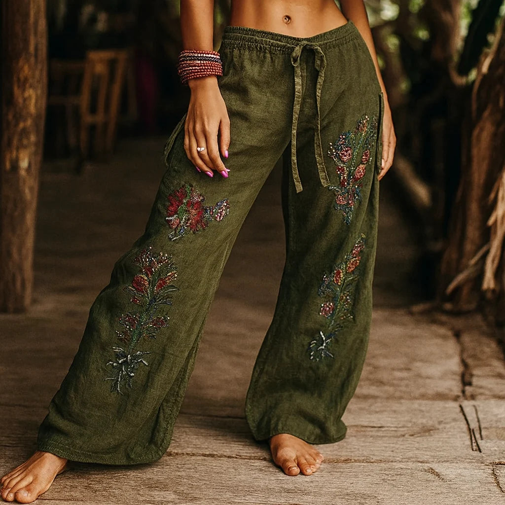 Glenda | Pantalones Boho Cómodos de Algodón