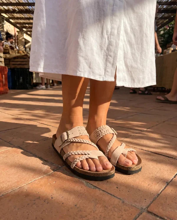 Lindsey | Sandalias Trenzadas con Hebilla