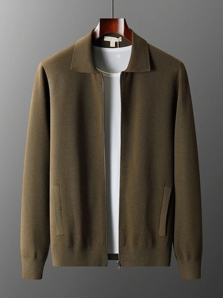 Alexander | Chaqueta de punto de cachemir con cremallera para hombre