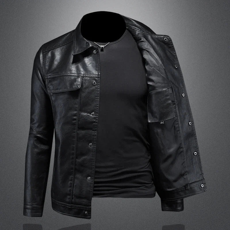 César | Chaqueta de Piel de Otoño para Hombre
