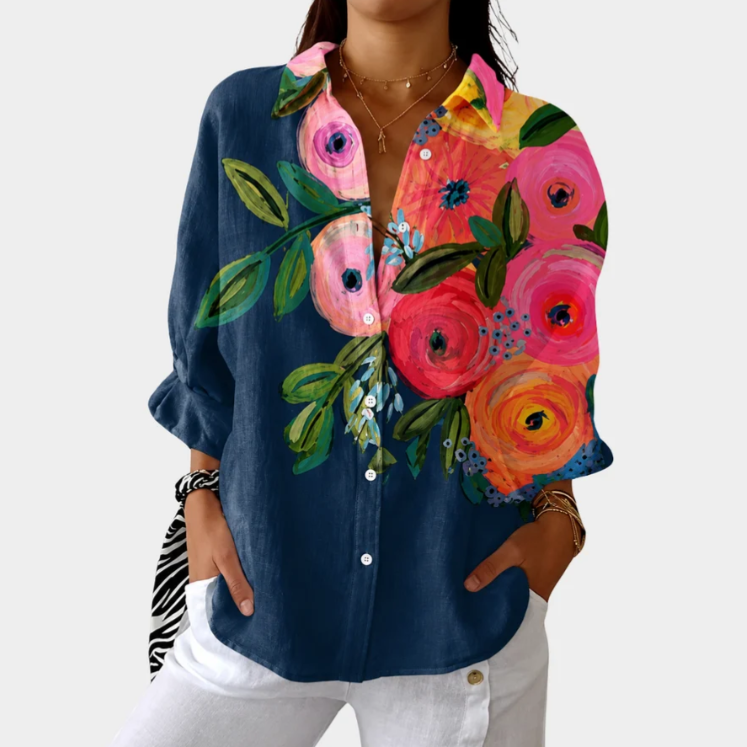 Karina | Blusa Ligera con Estampado Floral