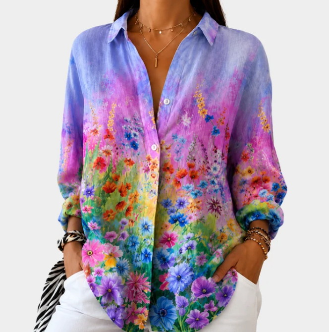 Isa | Blusa Ligera con Estampado Floral