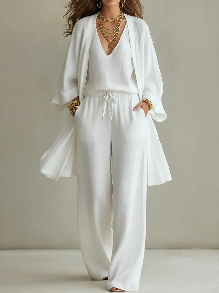 Irene | Conjunto de Lino de Tres Piezas