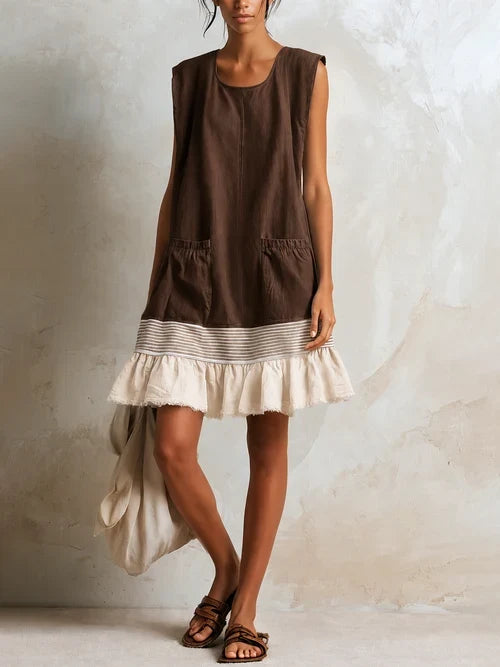 Annora | Vestido Túnica sin Mangas con Bajo Fruncido
